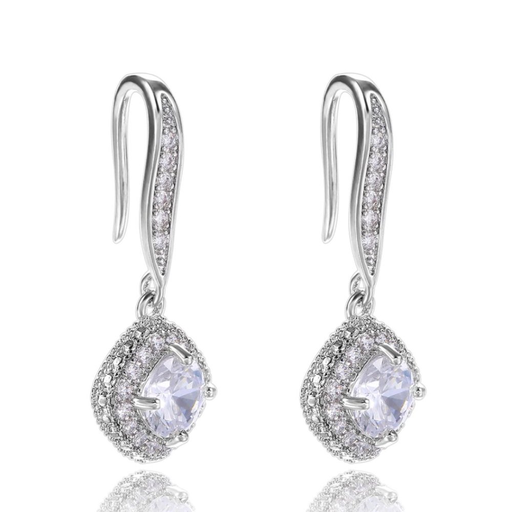 Simulated Diamond Drop Earrings - Picture 11 of 13